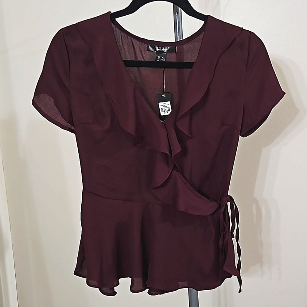 5 for $15!! NWT Streetwear Society Sz Small Purple Sheer Top Blouse
